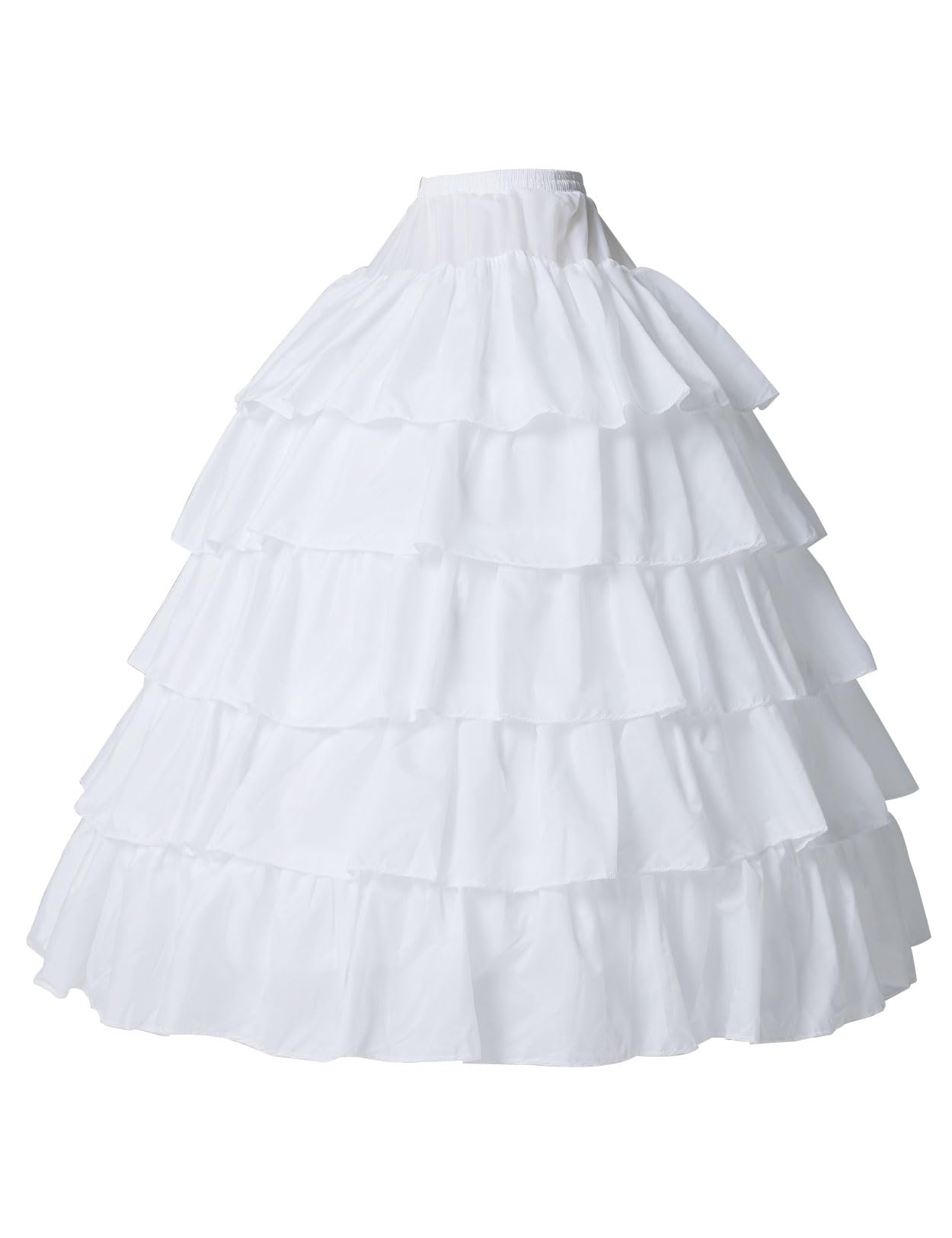 BEAUTELICATE Crinolina Enaguas Mujer Larga Vestidos de Verano Vintage Dresses 4 Aros con Volantes hasta Faldas con Cintura Elástica & Cordón de Nylon & Velcro