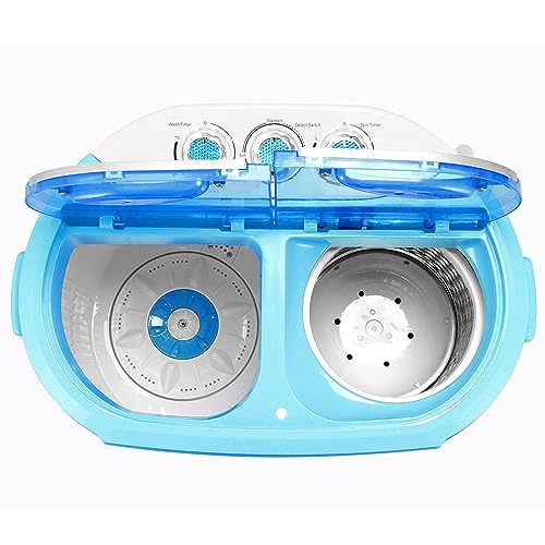 Portable Twin Tub Washing Machine,Washer And Spin Dryer Combo,Compact Dryer Laundry Washer,Total Capacity 4.5 KG, Lightweight and space-saving design,Features a 1300RPM powerful motor - Image 5