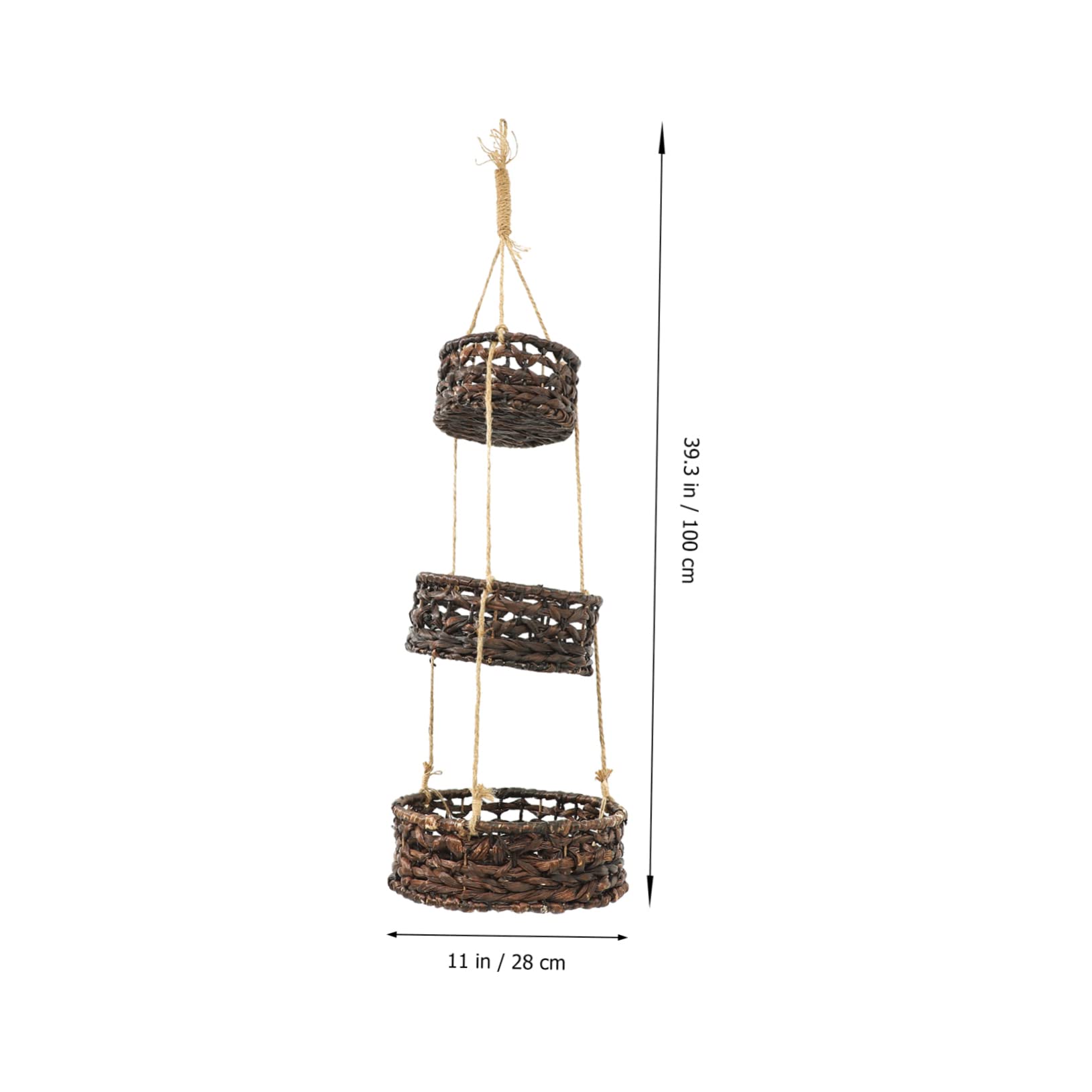 Cabilock Panier Tissé À La Main Grand Panier De Rangement Mural Suspendu pour Plantes Et Articles Divers