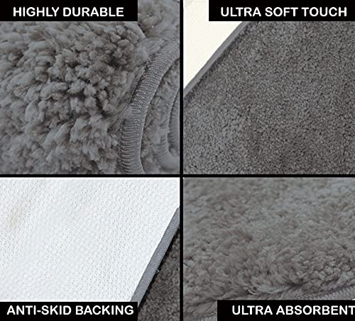 Image of Flooring India Co Newman Rectangular Carpet 2500 GSM Super Soft Anti Skid Area Rugs for Home Decor, Bedroom (4x6 Feet, Silver)