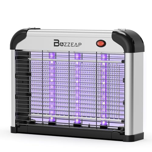 Buzzeap Repelente electrónico de Mosquitos para Interiores, insecticidas, matamoscas, Mata Insectos, Trampa eléctrica para Insectos con Luces LED para repeler Mosquitos y Moscas.