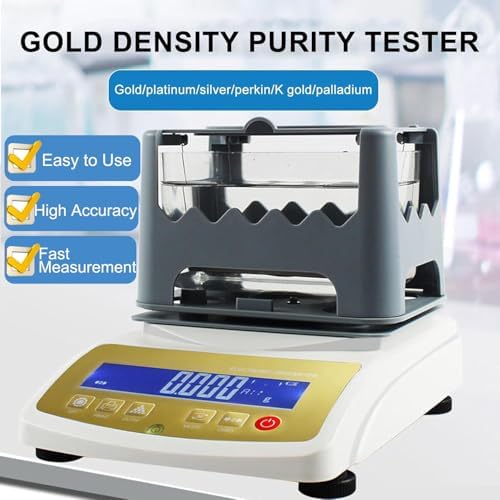 Gold Purity Tester Machine - Platinum & Gold Density Meter, Maximum Weight 1200g, Accurate Precious Metal Purity Testing for Jewelry & Investments