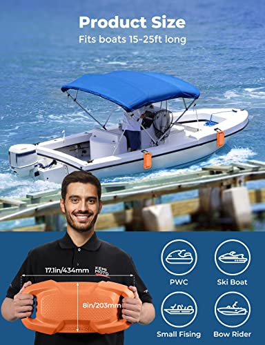 Image of KEMIMOTO Boat Fenders Boat Bumpers for Docking Upgraded Boat Fenders Bumpers, Fit for Bass Boat Jon Boat and Pontoon Boat