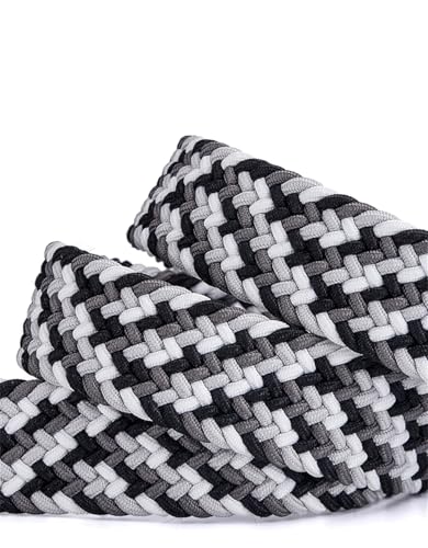 YTR6TW Men Fashion Trendy Metal Pin Buckle Belt Male Canvas Pants Jeans Belts Elastic Leather Belt3