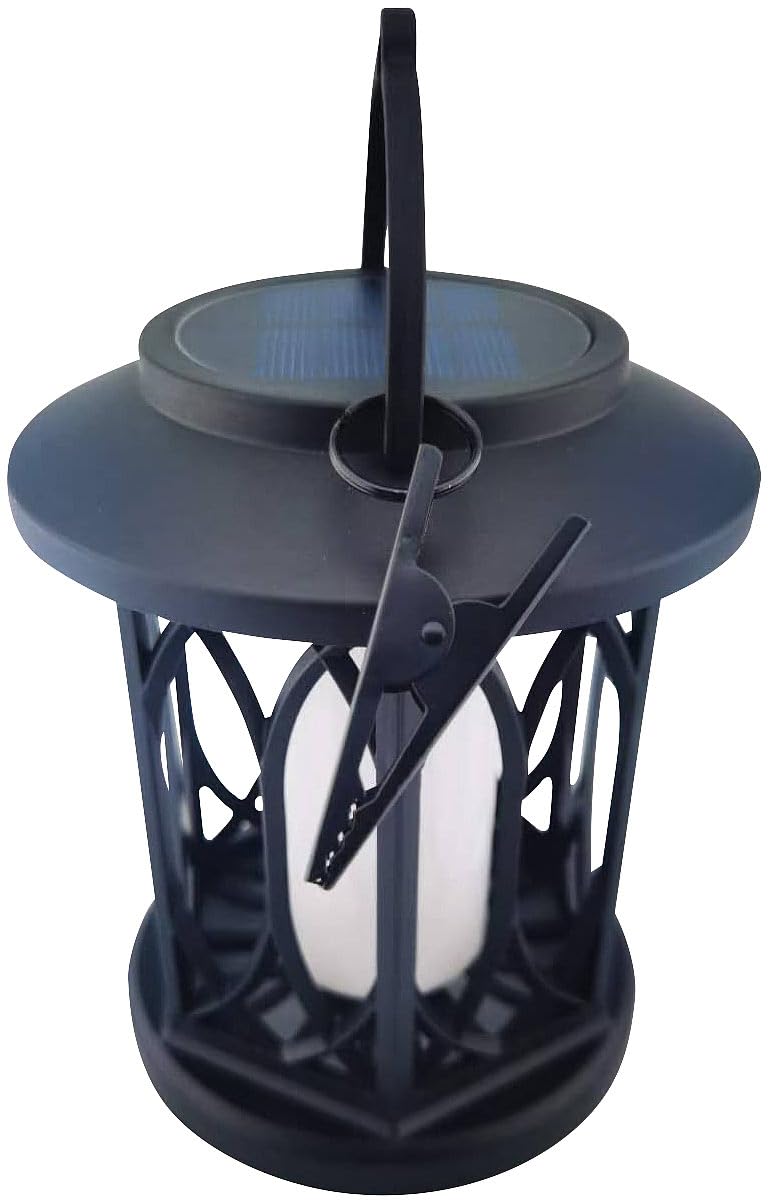 Lunartec LED-Solar-Laternen: 4er-Set Solar-Gartenlaternen mit Flammeneffekt-LEDs, Lichtsensor, Akku (Laterne Outdoor, Gartenlicht kabellos)