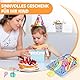 Elalove Sensorik Activity Board Sensorisches Spielzeug mit Eiscreme-Design - Doppelseitiges Sensorische Aktivitätsbrett für Kinder ab 3 und Erwachsene (12 Bunte Silikonschnüre)