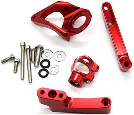FXCNC Racing Motorcycle CNC Steering Damper Stabilizer Buffer Mounting Bracket Kit Compatible with GSX1300R Hayabusa GSXR1300 1998-2020