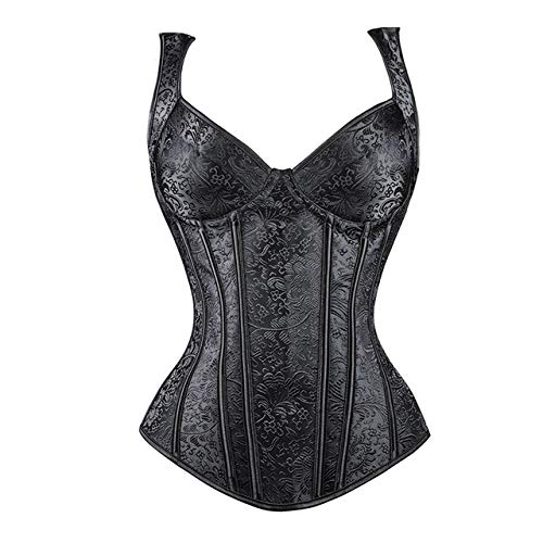 1Pc Corset Bustier Top-Steampunk Waist-Cincher Women Femme Size: Small; Material: Spandex-image-48