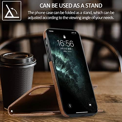 SUMOON Detachable iPhone 11 Case for Women/Men,Magnetic Flip Case Faux Leather Folio Cover with Purse Card Holder Money Pocket Strap iPhone 11 Removable Wallet Shockproof Folding Case Brown