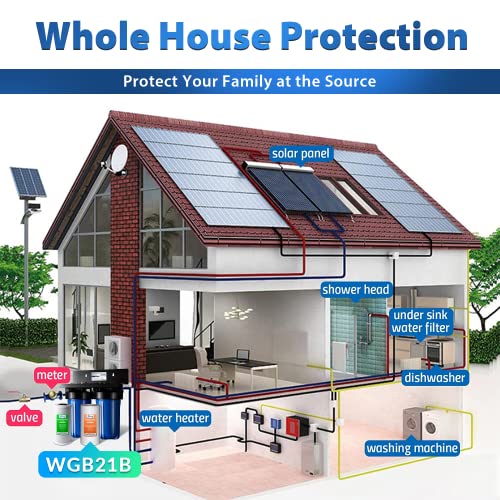 Ispring Wgb21B 2-Stage Whole House Water Filtration System, With 10" X 4.5" Sediment Cto(Chlorine, Taste, And Odor) Filter, 1" Inlet/Outlet #TOP5