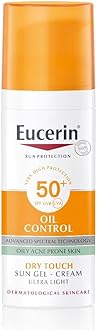 Oil Control Sun Gel-Cream Dry Touch SPF 50+ 50ml, Unscented Sun Protection Gel for Sensitive, Oily and Acne-Prone Skin, Fast-Absorbing Sunscreen with UV Filter