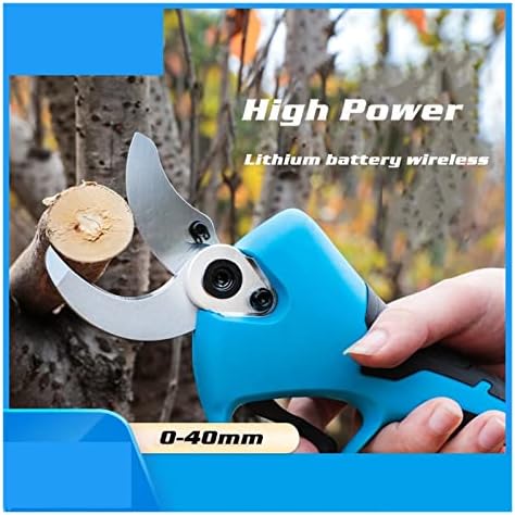 Electric Pruning Shears 21V Cordless Pruner Lithium-ion Pruning Shear Efficient Scissors Bonsai Electric Tree Branches Garden Tools (8605 Orange)