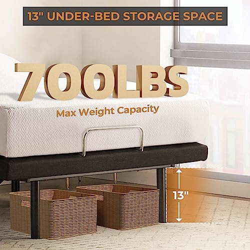 Zevemomo Adjustable Bed Base, Twin Xl Size Bed Frame With Head And Foot Incline, Ergonomic Upholstered Bed Base With Wireless Remote, Adjustable Bed Mattress Base For Home #TOP3