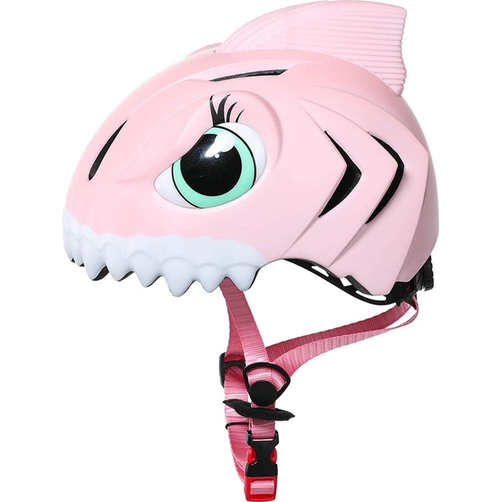 Casque pour Enfants, Design Requin 3D avec Technologie in-Mold et Taille Réglable 49-55 Cm, pour Vélo, Patinage et Scooter, Utilisation Multisport