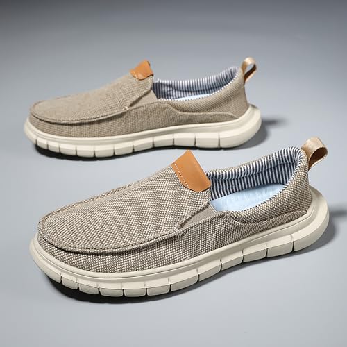 Azooken Men's Loafers Walking Canvas Lightweight Csual Slip-On Shoes4