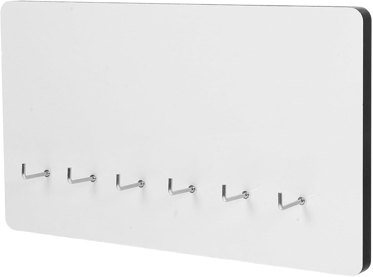 GARVALON Sublimation Hanging Decoration Board 12mm Thick MDF with 6 Holes White Surface DIY Photo Frame Blanks for Key and Clothes Hooks Home Storage Organization