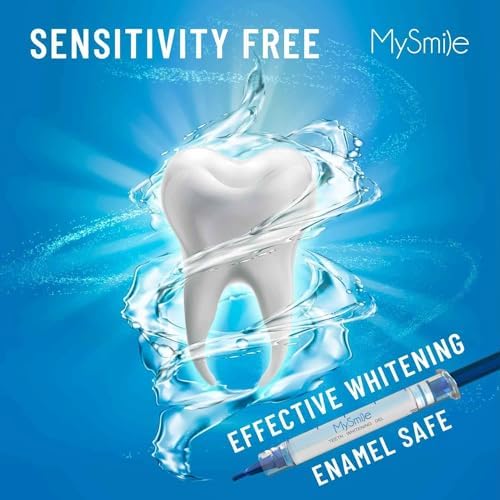 MySmile Teeth Whitening Kit with LED Light — side view showing full product dimensions