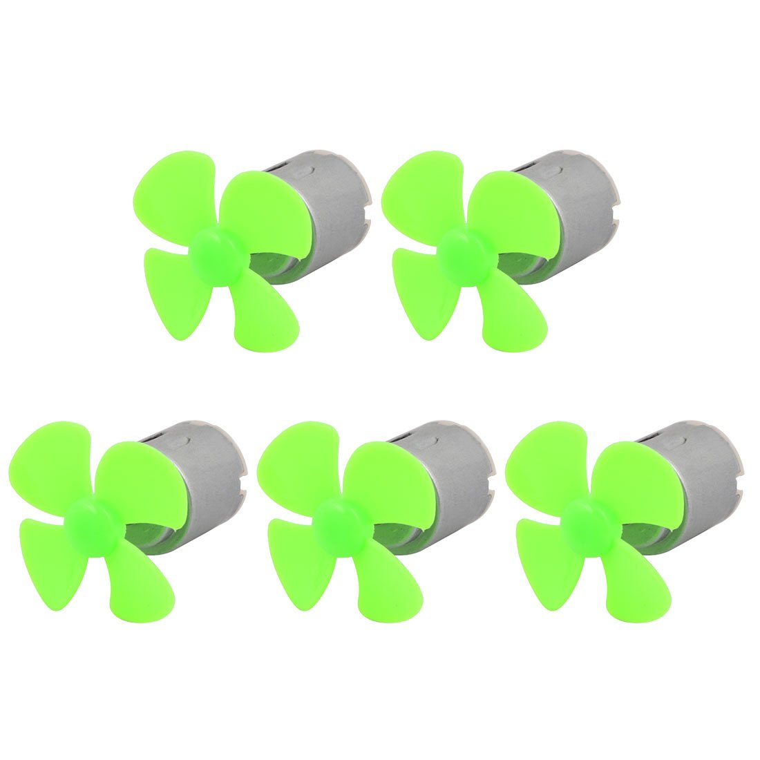 Generic 5pcs DC 3V 0.15A 11000RPM Green Strong Force Motor 4 Vanes 40mm Dia Propeller for RC Aircraft