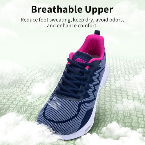 Image of AOV Women Arch Support Walking Shoes Orthotic Tennis Sneakers for Plantar Fasciitis Athletic Running Shoes