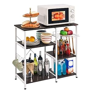 Mr IRONSTONE Bakers Rack, 35.5″ Coffee Bar, ...