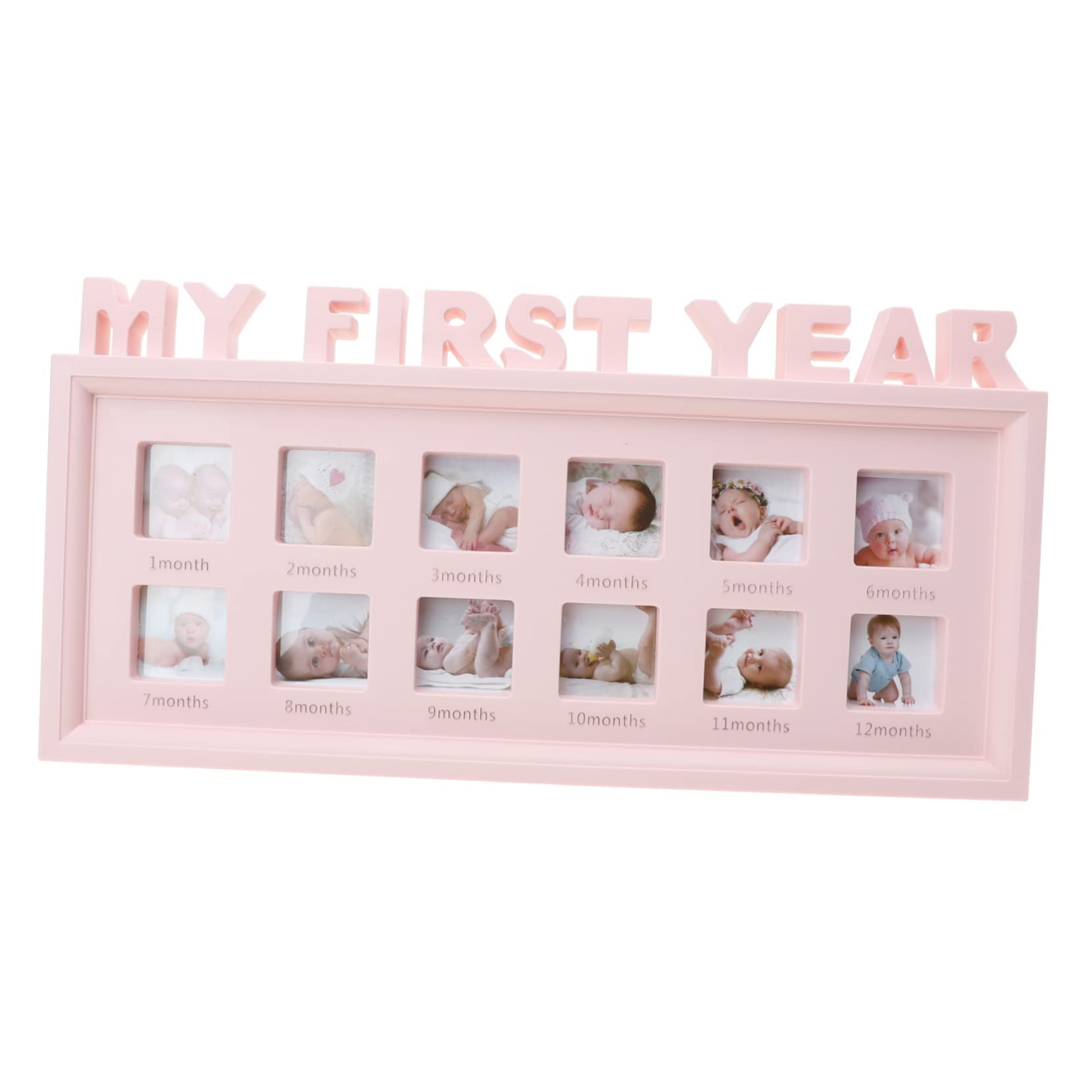 Hemoton Baby Growth Memories Picture Frame 12 Month Milestone Frame Elegant No Odor