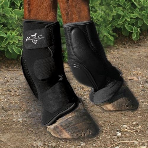 Image of Professional's Choice Equine Ventech SlideTec Skid Rear Leg Boot | Prevents Burns During Sliding Stops | Pair | Short or Standard Size