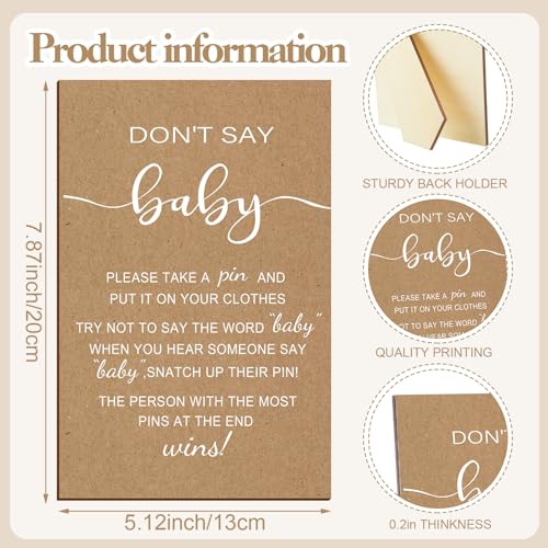 Image of Patelai 321 Pcs Kraft Baby Shower Games for Girl or Boy Set 5 Games Includes Funny Baby Shower Bingo Price Is Right Prediction and Advice Don't Say The Words Word Scramble Gender Neutral