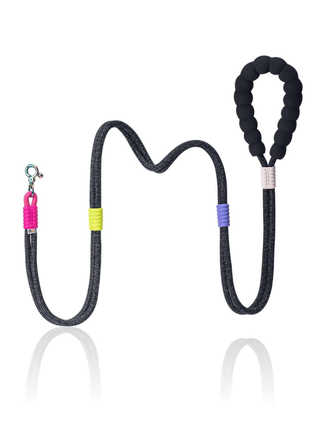 Maogoublue Hands Free Dog Leash, 5-in-1 Multifunctional Waist Leash for Running & Walking, Adjustable 5 Ft Reflective Rope with Padded Handle & Zinc