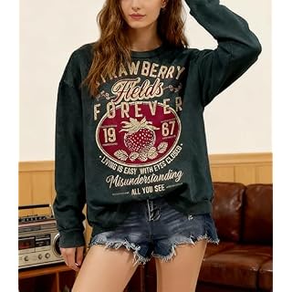 BOMYTAO Vintage Rock Band Sweatshirts for Women Fashion Country Music Pullover Beatle Strawberry Fields 1967 Long Sleeve Top - Les Beatles, Paul McCartney, John Lennon, RIngo Starr, George Harrison BOMYTAO Vintage Rock Band Sweatshirts for Women Fashion Country Music Pullover Beatle Strawberry Fields 1967 Long Sleeve Top – Image 3