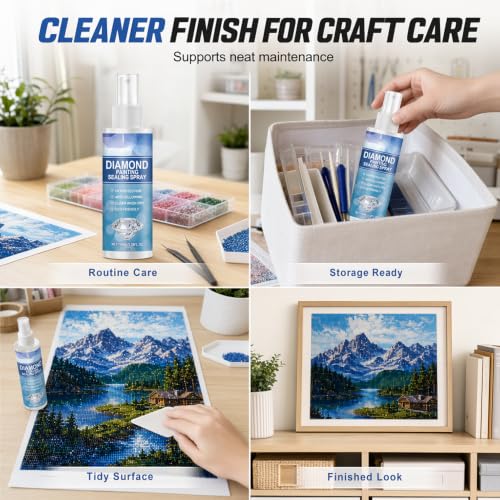 Image of Diamond Painting Sealer Spray 100ml, Quick Dry Diamond Art Sealer with Clear Finish, Quick-Drying Diamond Art Sealer