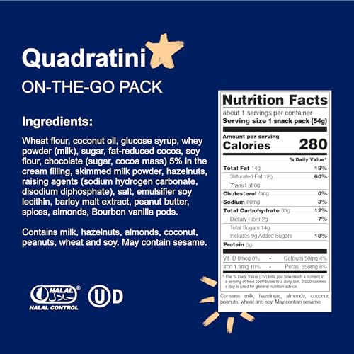 Image of Loacker Quadratini Chocolate On-The-Go Wafers, 12-Pack