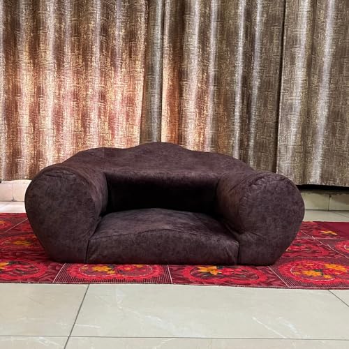 Brown Fabric Dhyanam Seat - Meditation Seat- Yoga Cushion