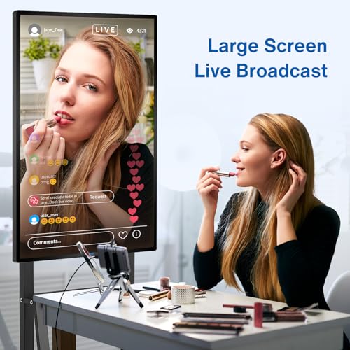 Image of Smart Board, 49 inch Digital Whiteboard with 8-Core CPU, Electronic Smartboard for Classroom Office Home, Screen Mirroring from Android 12 and iOS for Live Streaming (Board Only)