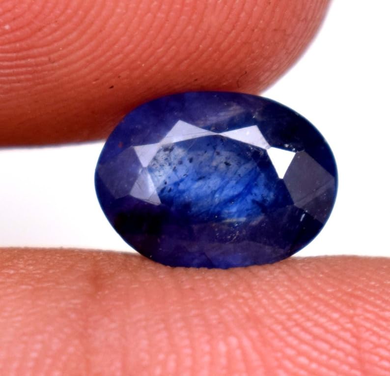 Pierre gemme bleu Ceylan naturelle facettes fabrication bijoux bague pendentif - 4