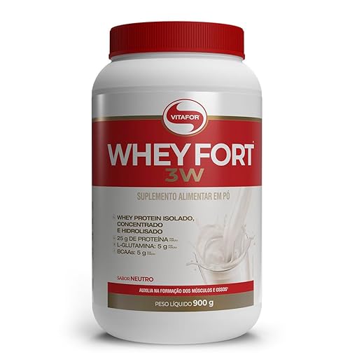 Whey Fort 3W Neutro Vitafor 900g