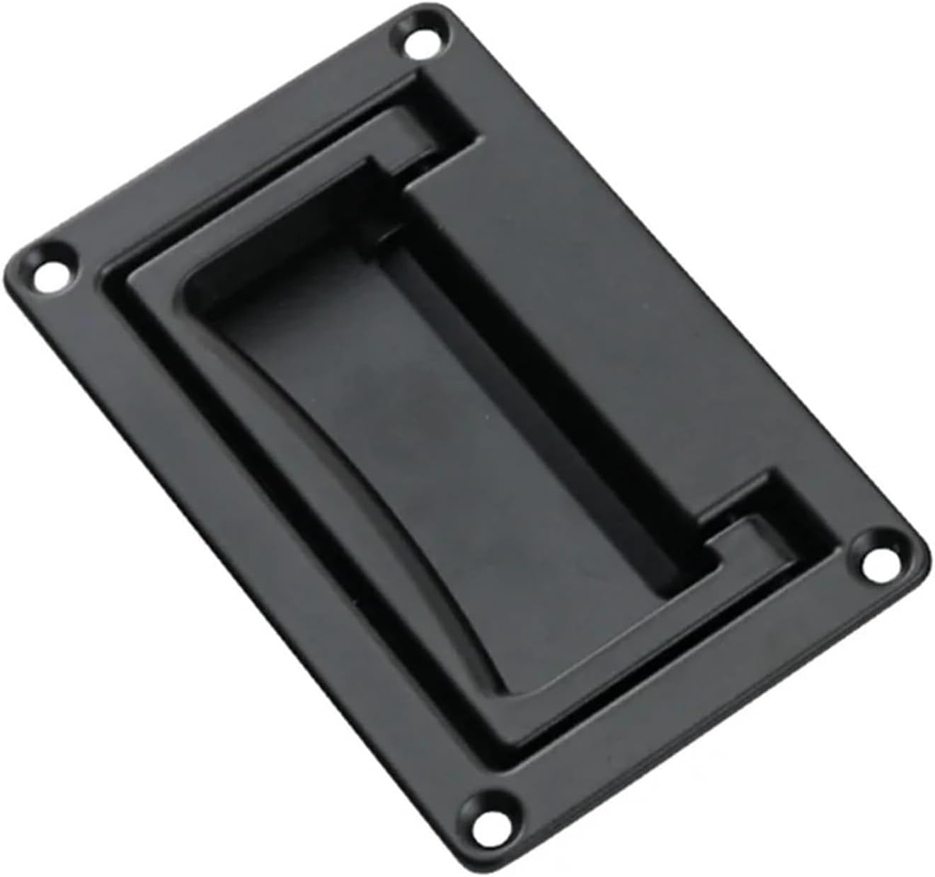 Zinc Alloy Embedded Handle Equipment Cabinet Electrical Box and Control Cabinet Door Folding Handle 1Pcs(Silvery Black)