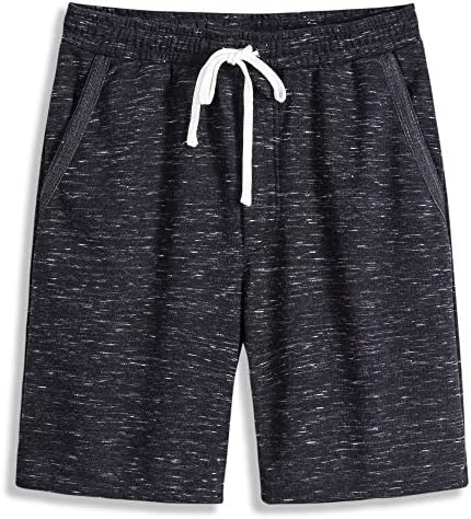Men's Casual Cotton Knit Short Drawstring Elastic Jogger Gym Shorts