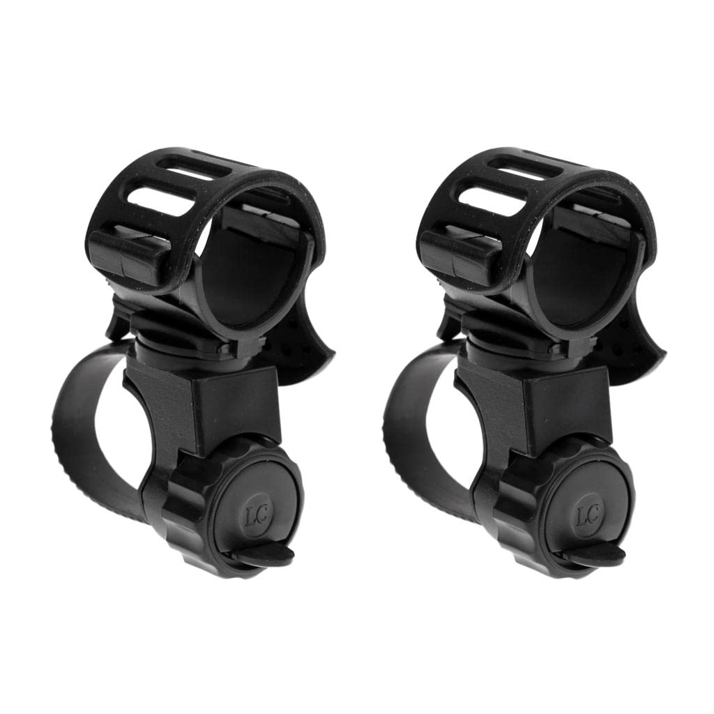 2Pcs 360° Rotating Bike Bicycle Handlebar Mount Led Torch Clip Holder Grip Bracket Sporting Goods|Cycling|Bicycle Accessories|Lights & Reflectors