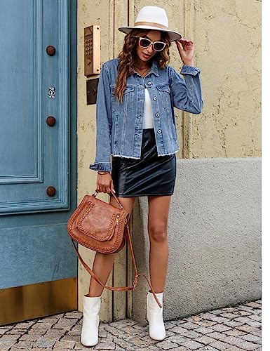 45% Off with Code: luvamia Distressed Denim Jacket for Women - Image 6
