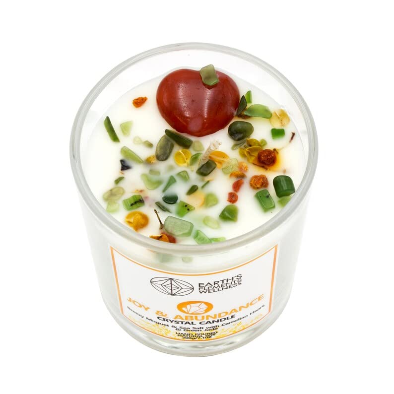 Earth's Elements Wellness Candle Joy and Abundance Crystal Candle