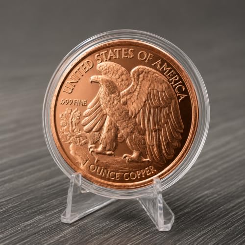 Image of Walking Liberty 1 oz 99.9% Pure Copper Round in Capsule