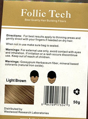 Light Brown Keratin Hair Building Fibers 57 grams Refill Your Existing Bottle