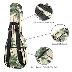Housse pour ukulélé – Motif palmiers tropicaux rétro – Avec sangle réglable – Sac à dos pour ukulélé - Les Beatles, Paul McCartney, John Lennon, RIngo Starr, George Harrison Housse pour ukulélé - Motif palmiers tropicaux rétro - Avec sangle réglable - Sac à dos pour ukulélé – Image 3