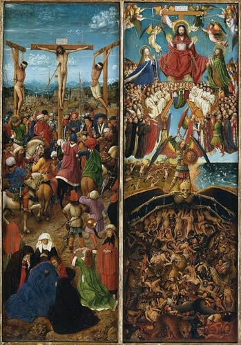 Cuadro de lienzo de Jan Van Eyck: decoración mural La Crucifixión 60x90cm