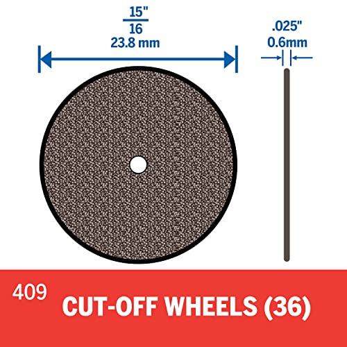 Dremel 420 Cut-Off Wheel, 15/16 " (23.8 Mm) Diameter, 0.40” (1.0 Mm) Disc Thickness, Cutting Rotary Tool Accessory (20 Pieces) #TOP2