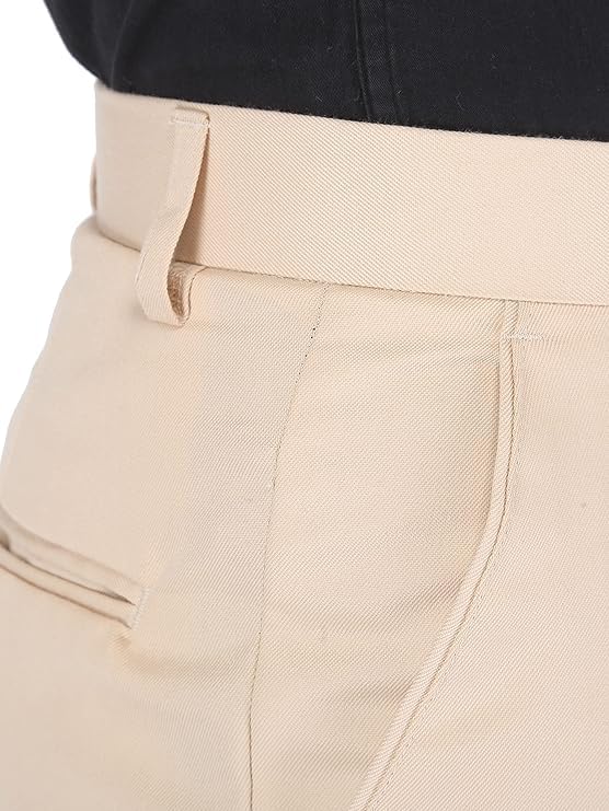 Image of ABLESTAR Men's Polycotton Slim Fit Formal Trouser - Spendex Cotton Casual Pant for Men - Breathable, Lightweight, Adjustable Formal Trouser for Men - Pack of 3