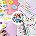 Pine & Linen 60pcs Durable Plastic Loose Leaf Binder Discs, Multicolor Discbound Expansion Discs Rings, Versatile Plastic Binding Rings for Add Extra Pages/DIY Notebooks(35mm/1.38inch)