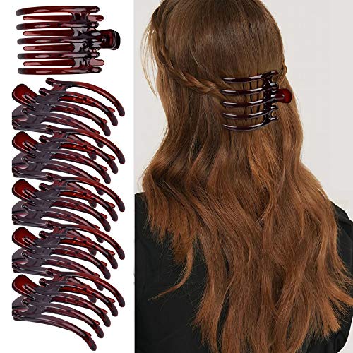Aileam Big Hair Claw Clips 6 Pcs Yoga Hair Banana Barrettes Nonslip Large Hair Clip for Women and Girls Thin Hair Strong Hold Hair Clips for Thick Hair