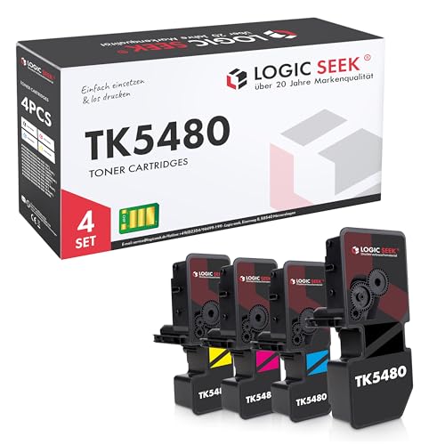 Logic-Seek TK5480 Toner kompatibel für Kyocera ECOSYS MA2101cwfx MA2101cfx PA2101cx PA2101cwx MA2101cfx Plus MA2101cwfx Plus PA2101cwx Plus PA2101cx Plus (4er Pack) 1 x Black-Cyan-Magenta-Yellow