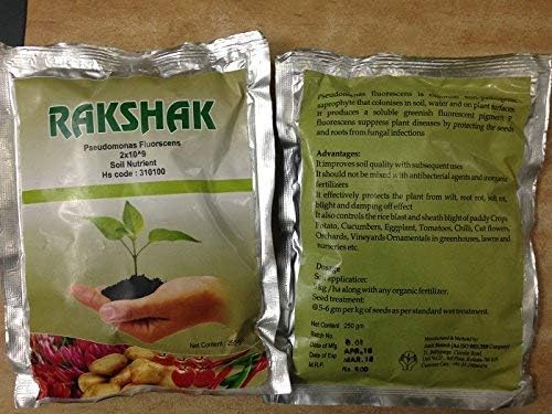 Rakshak Pseudomonas Fluorescens Wilt Root Rot Blight Damping off in Plants (250)